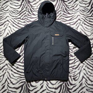 Burton waterproof snow ski snowboard jacket size XL men's black with snow skirt